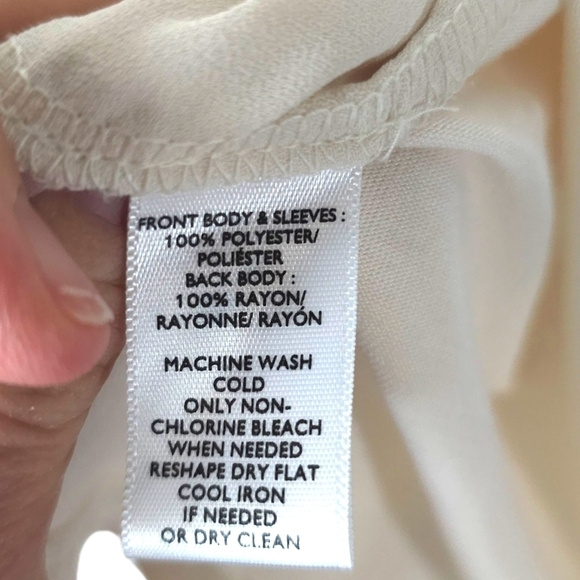 Loft Petite Ruffle Mixed Media Blouse - Picture 8 of 9